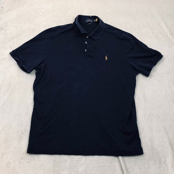 Polo Ralph Lauren Mens Polo Shirt Large Classic Fit Short Sleeve Flesh Pony Logo - Picture 6 of 7